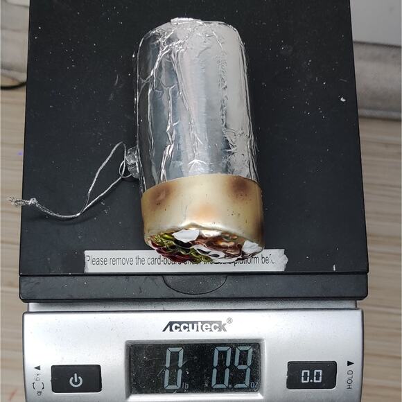 Chipotle Wrapped Stuffed Burrito Glass Christmas Ornament - Picture 11 of 12